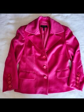 ESCADA x PIACENZA 100% Cashmere Blazer - Hot Pink - Made in Italy - Sz 40